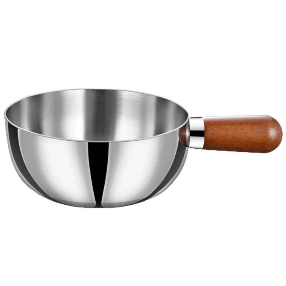 Stainless Steel Pot Baby Food Pot Cooking Bowl Heat Resistant 14cm