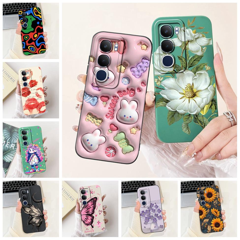 For Vivo Y19 1915 Case Y19S V2419 Luxury Fashion Cute Cartoon Girl Shockproof Silicone Back Cover For Vivo Y19s Phone Case Funda