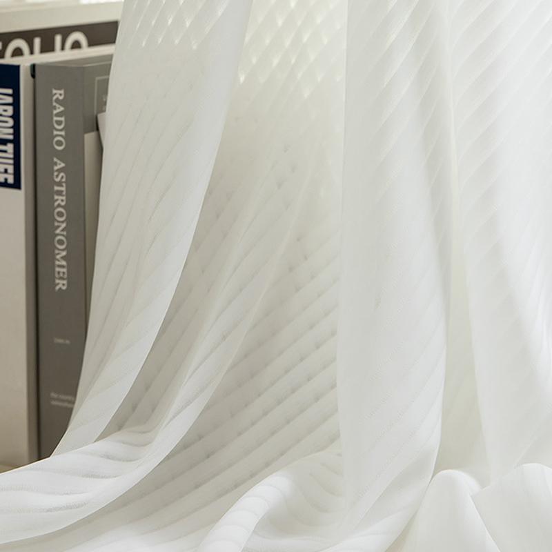 Adhesive Curtain No Punching Installation Balcony White Self-Adhesive Gauze Bedroom Bay Window Semi-Blackout Curtain