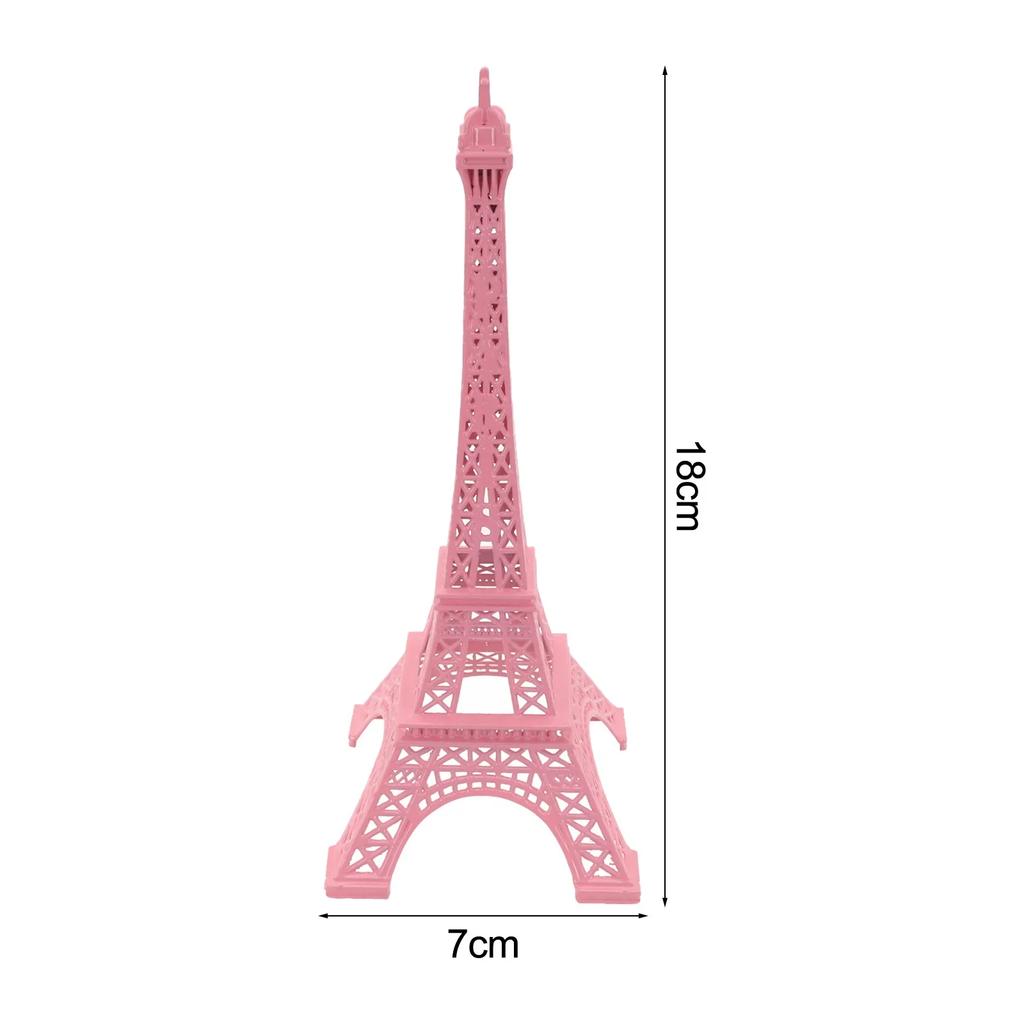 Creative Pink Eiffel Tower Model Creative Pink Eiffel Tower Model Decor Statue Eiffel Tower Figurine Office Metal Ornaments Pink
