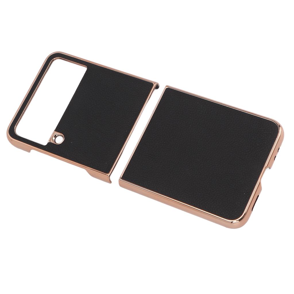 Folding Screen Phone Case Shockproof Leather Cellphone Protective Shell for Galaxy Z Flip4