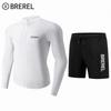 Mens Quick-Dry UV Protection Rash Guard Set Long Sleeve Top Pants Snorkeling Surfing Swimming