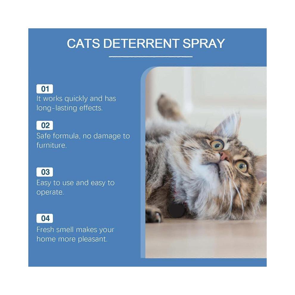 Katzenabwehrspray, Stoppt Katzen vor dem Urinieren & Kratzen, Zitrone & Coptis, Sicher für Möbel