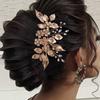Luxury Gold Women Flower Hair Clip Bridal Hair Accessories Banquet Party Daily Versatile Sweet Romantic Girl Hair Clip Hair Comb