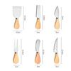 1~6 Stück Käsemesser Set Edelstahl Käseschneider Hobel Holzgriff Butter Brot Gabel Messer Kochen Küchenhelfer