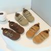Spring Autumn Soft Sole Kids Vintage Leather Shoes Toddler Casual Loafers Comfortable Preschool Sneakers