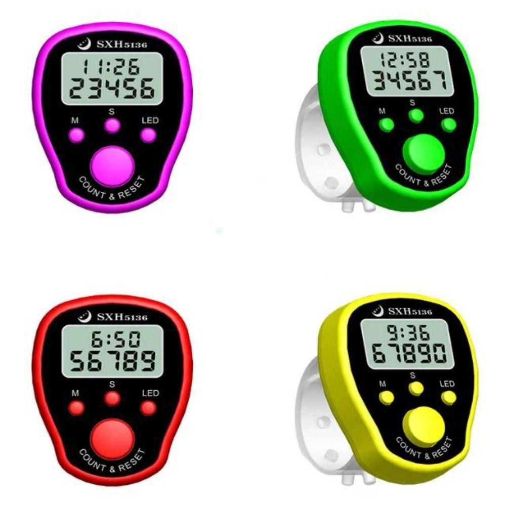 Mini Finger Ring Tally Counter Digital Electronic Knitting Row Counter Weave Tools Hand Held Stroke Counters Point Marker