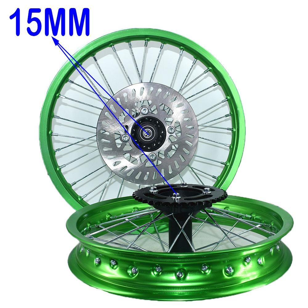1.60-17 inch Front 1.85-14 inch Rear Rims with sprocket Disc Brakes For KLX CRF Kayo BSE Dirt Pit Bike Motorcycle