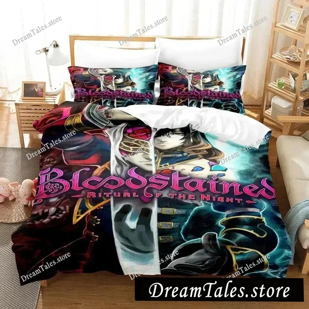 Game BLOODSTAINED RITUAL OF THE NIGHT Bedding Set Boys Girls Twin Queen Size Duvet Cover Pillowcase Bed Kids Adult Home Textile3