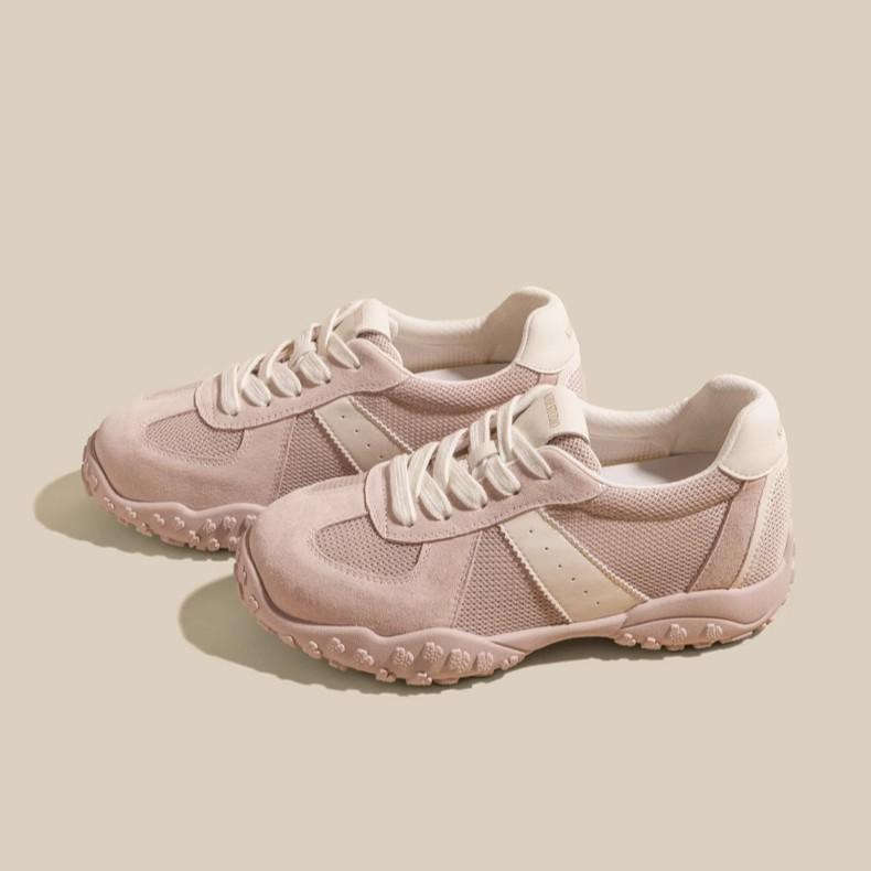 Ruoji increases the height within 7 cm, German training shoes for women's 2025 summer new soft-soled breathable mesh casual Forrest Gump shoes