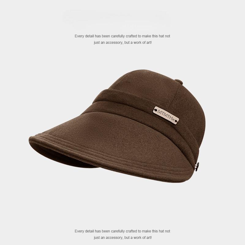 Spring and autumn sunshade sunscreen versatile big head circumference bucket hat women