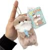 Cute Otters Holding Fish Plush Doll Keyring for School Bag Wallet Keys  Lightweight Hanging Props