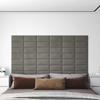 VidaXL Wall Panels 12 Pcs Light Grey 30x15 Cm Velvet 0.54 M² 343779
