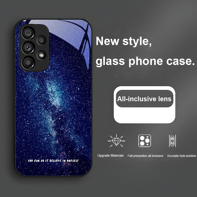

Блестящее Звездное Небо Для Samsung Galaxy S23 24 Plus S20 21 FE S25 Ultra A70 72 73 51 52 53 Закаленное Стекло Чехол Для Телефона Samsung S23 Plus