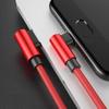 Type C Data Cable With Double Bend Ends And Fabric Weave Durability 90 Degree Elbow For Phones Electronics