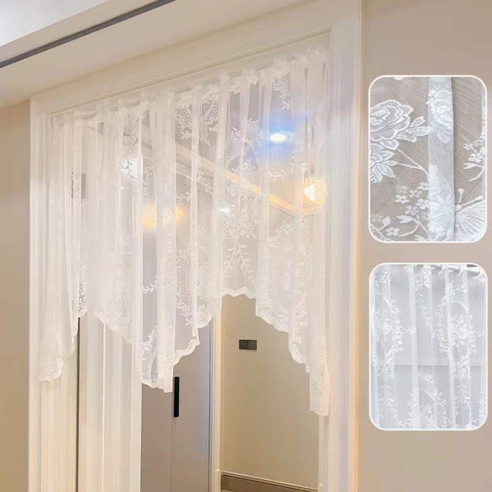 Lace Window Curtain Curved Half Curtain Fashion Partition Curtain  Home Decorative