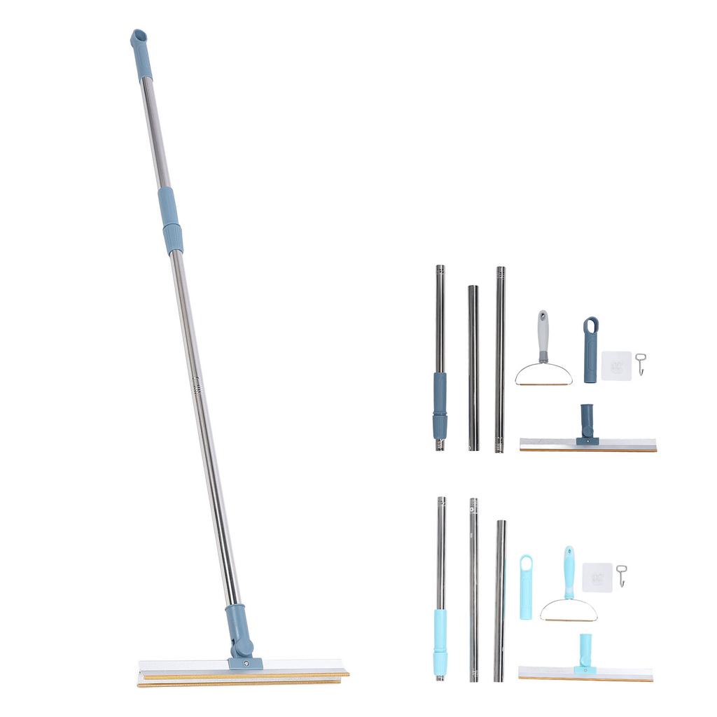 2Pcs Pet Hair Removal Carpet Rake Adjustable Long Handle Efficient Carpet Hair Removal Broom Scraper