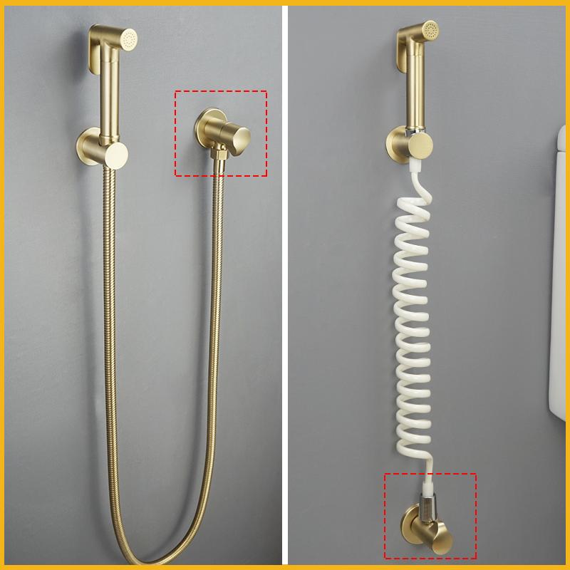 Brass Black Angle Valve Wall-Mounted Single And Double Outlet Valve External Thread G1/2 Stop Valve Bathroom Kitchen Accessories