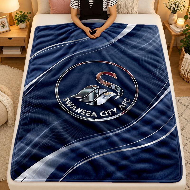 Pătură de flanelă Swansea City Pătură caldă moale pentru utilizare în interior pe canapea, pat, sufragerie