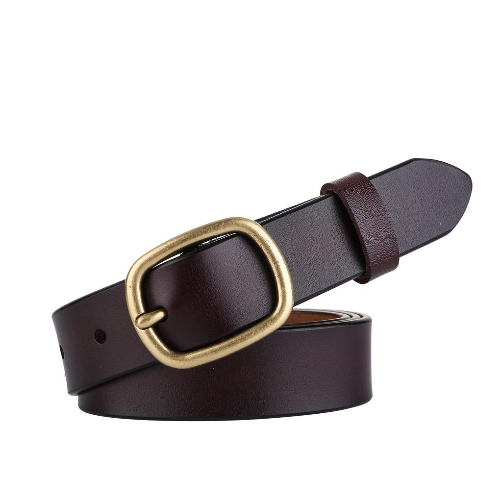 Womens Second Layer Leather Belt With Metal Buckle For Jeans And Skirts Spring Summer Accessory
