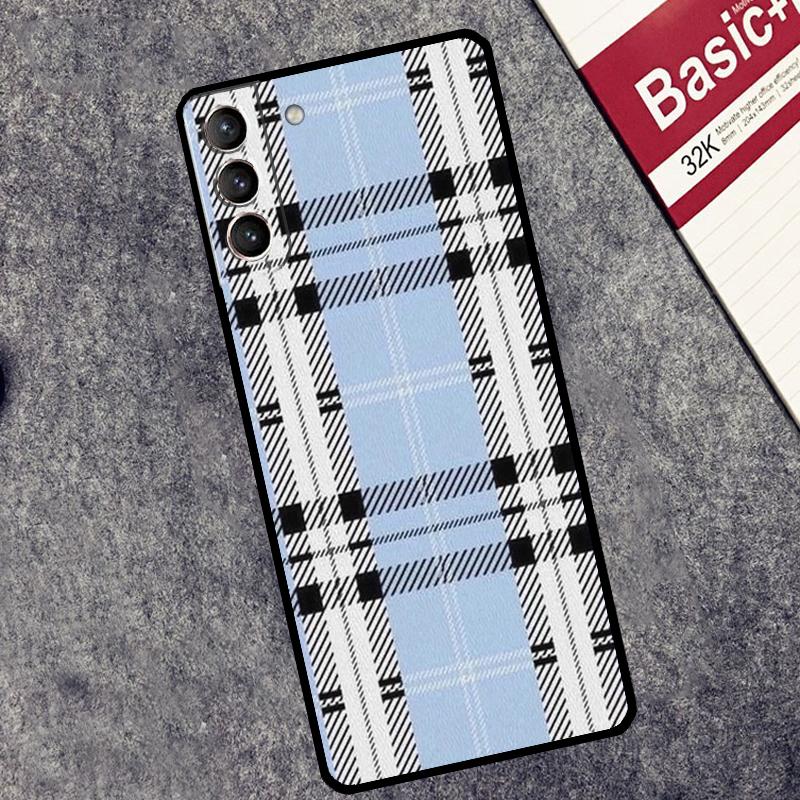 Plaid Pattern Stripes Case For Samsung Galaxy S24 S23 S22 S21 Plus Ultra Note 20 S9 S10 Note 10 S20 S21 FE Cover
