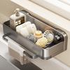 Suction Cup Sink Caddy Wall Mounted Sponge Holder Multi Purpose Kitchen Storage Rack