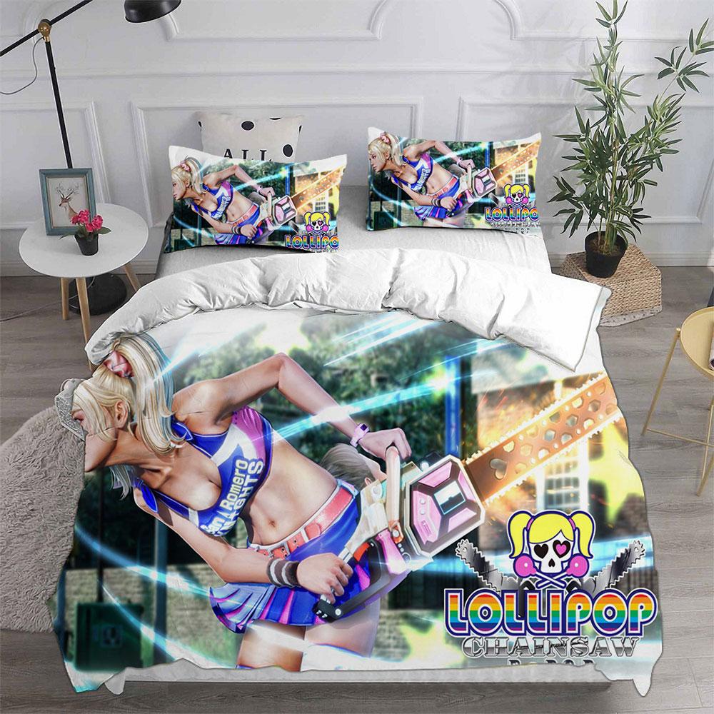 Lollipop Chainsaw Bedding Sets Bed Cover Comforter Duvet Cover Pillow Case 2-3 Pieces Sets Kids Adult Bedroom Decoration