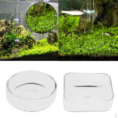 2er-Set, Futternapf für Aquarien, Futterbehälter für Fische ( Quadratische und runde Form )