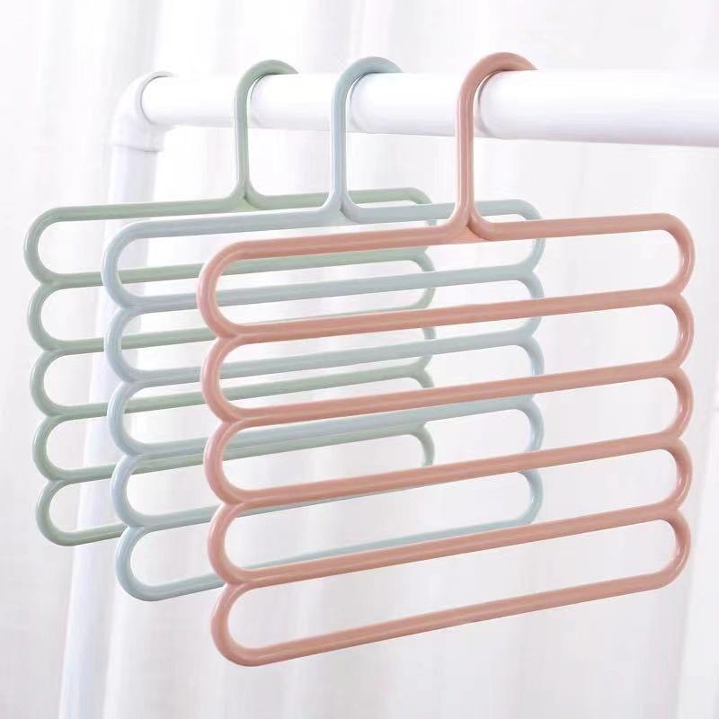 

Пятислойная нескользящая многофункциональная вешалка для брюк и шарфов для хранения в гардеробе White