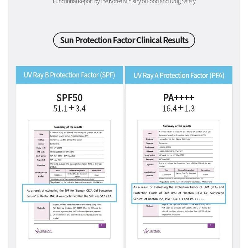 Benton - Cica Gel Sunscreen Serum