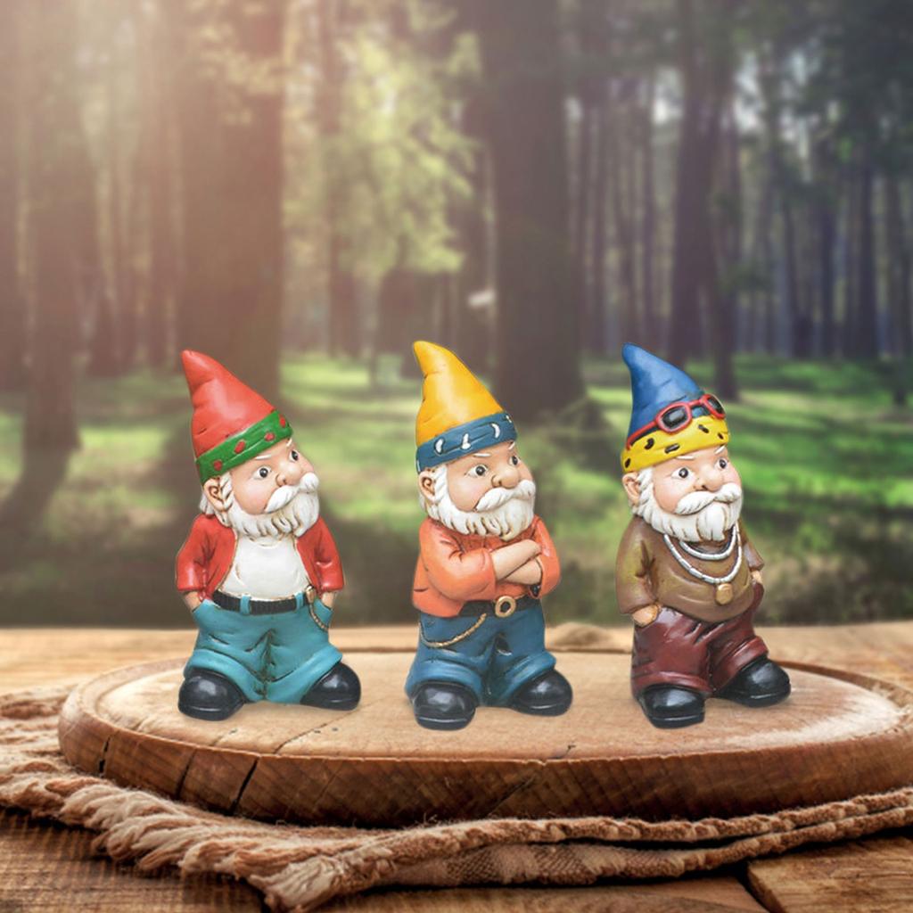 Garden Dwarf Ornament Garden   Bearded Old Man Dwarf Statue Resin Ornament