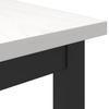 White Table 100 x 50 x 77 cm Engineered Wood and Steel