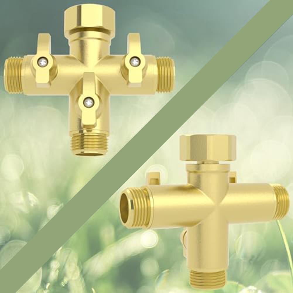 High Flow Hose Adapter 3 Way Hose Connector For Efficient Watering 11.6*5.5*10.2cm Outdoor Fitting Enhanced Water Flow