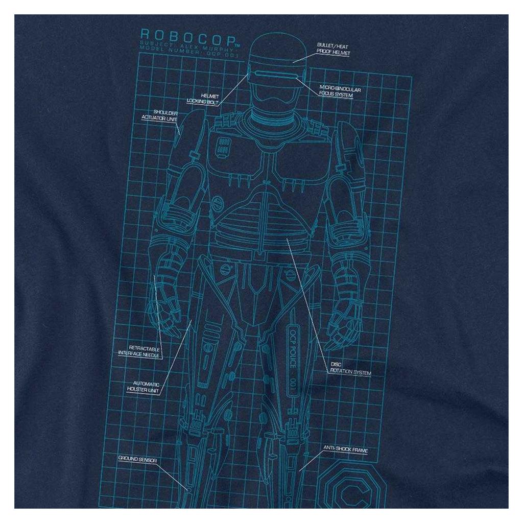 Robocop Unisex Adult Schematic T-Shirt