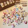 10Pcs/Bag 3D Cartoon Hello Kitty Nail Charms Mixed Resin Kitty Cat With Bowknot Nail Art Decoration Kawaii Glittery Kt Nail Part