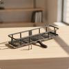 Rear Mounting Rack with Basket Black Spare Tire Storage Cargo