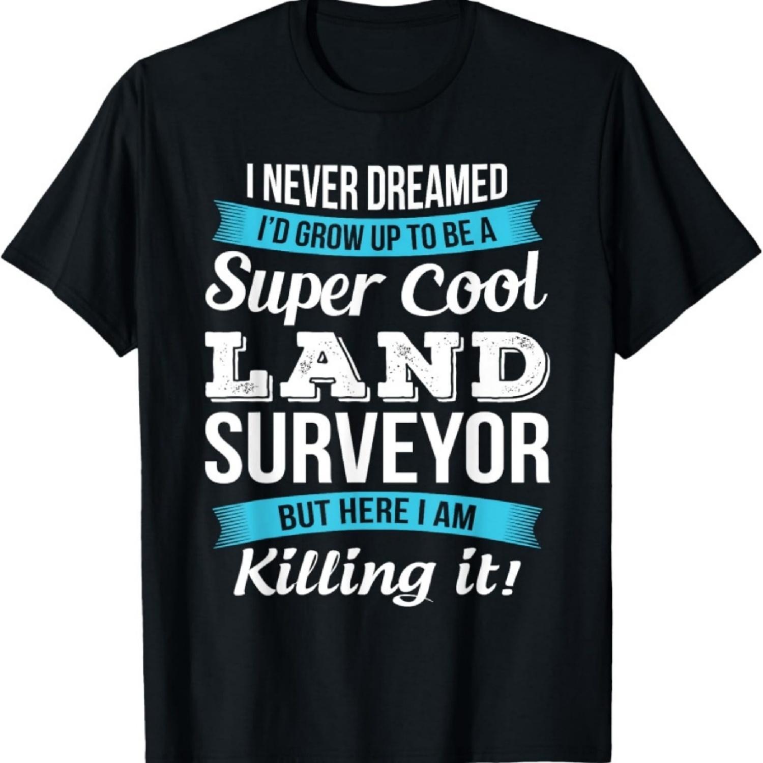 Funny Land Surveyor Tshirt Gift T-Shirt XXXXXL чёрный