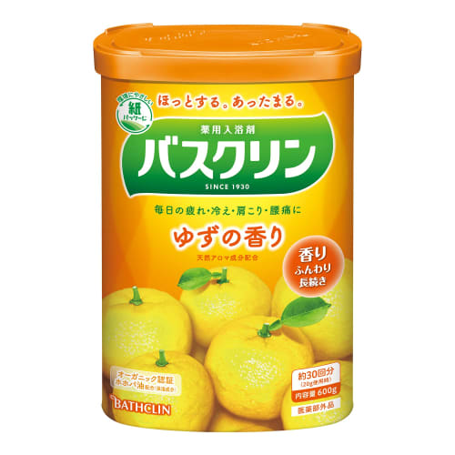 Bathclean bath salts yuzu scent 600g  approximately 30 doses  relieve fatigue