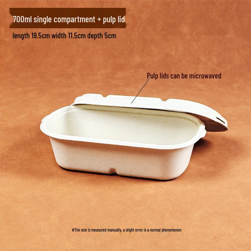 Eco-friendly Three-Compartment Disposable Bento Box – Microwaveable Paper Lunch Container for Salads and Light Meals