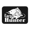 Carp Hunter Themed Door Mat Small Carpet Black and White Carp Illustration Anti-slip Rug for Fishing Lovers Home Decoration