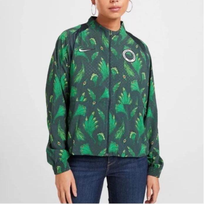 Nike Nigeria National Team Football Jacket Women Jackets Seaweed-Green CU1411-364