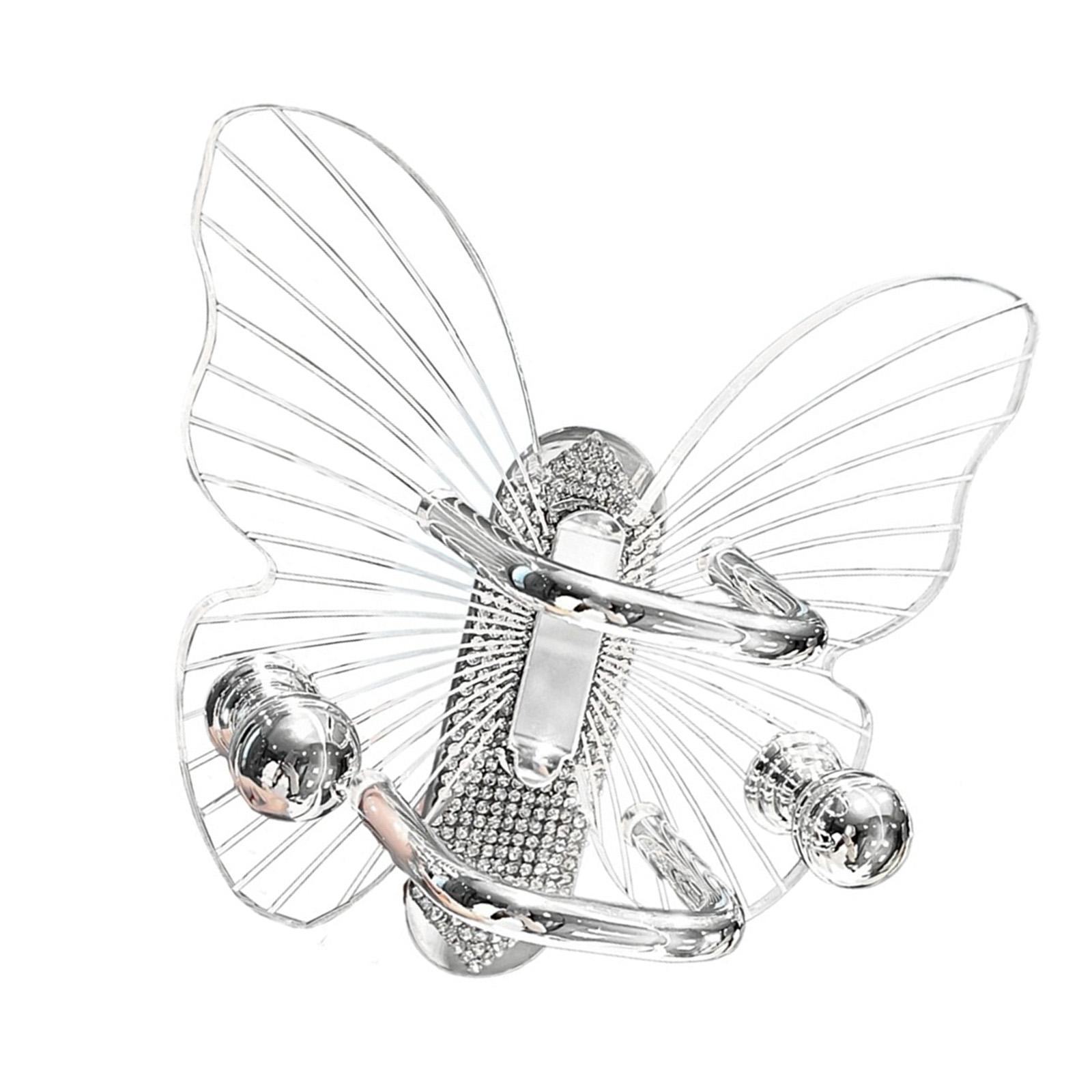 

Акриловый органайзер для расчесок в виде бабочки Прозрачный практичный дизайн украшает интерьер Отлично подходит для женщин и домашнего использования A