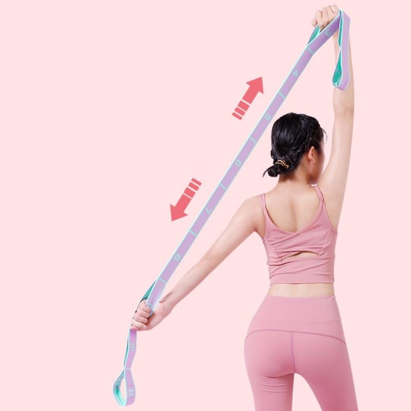 Stretch Strap with 9 Loop Elastic Stretching Band for Yoga Physical-Therapy