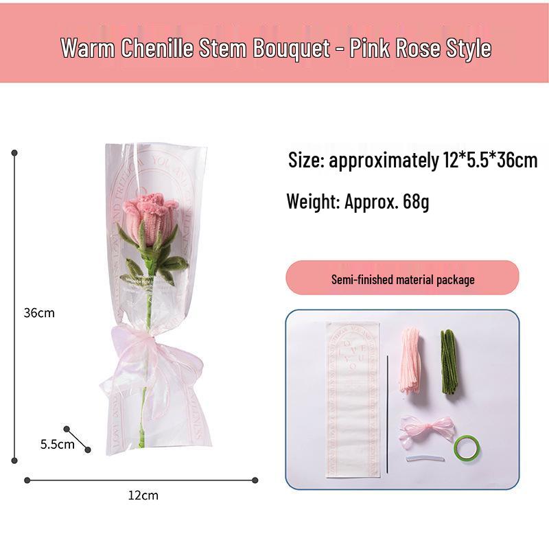 Handmade DIY Pipe Cleaner Flower Bouquet Craft Kit for Kindergarten