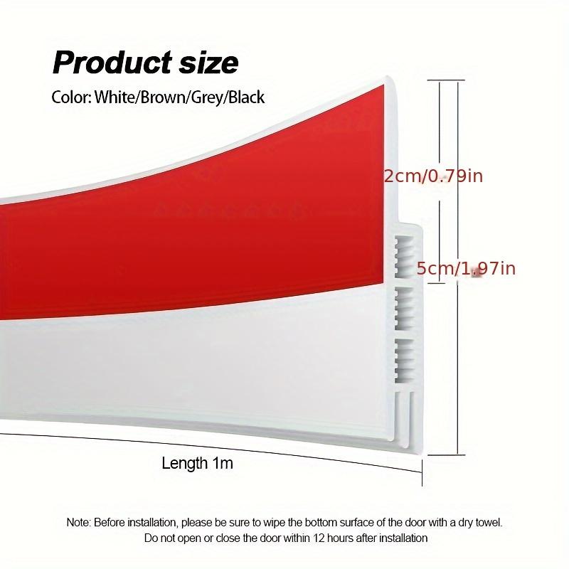 Heavy Duty Draft Stopper Silicone Under Door Draft Stopper Noise Reducing Insulator Door Bottom Sealing Strip Fits Interior/Exterior Doors