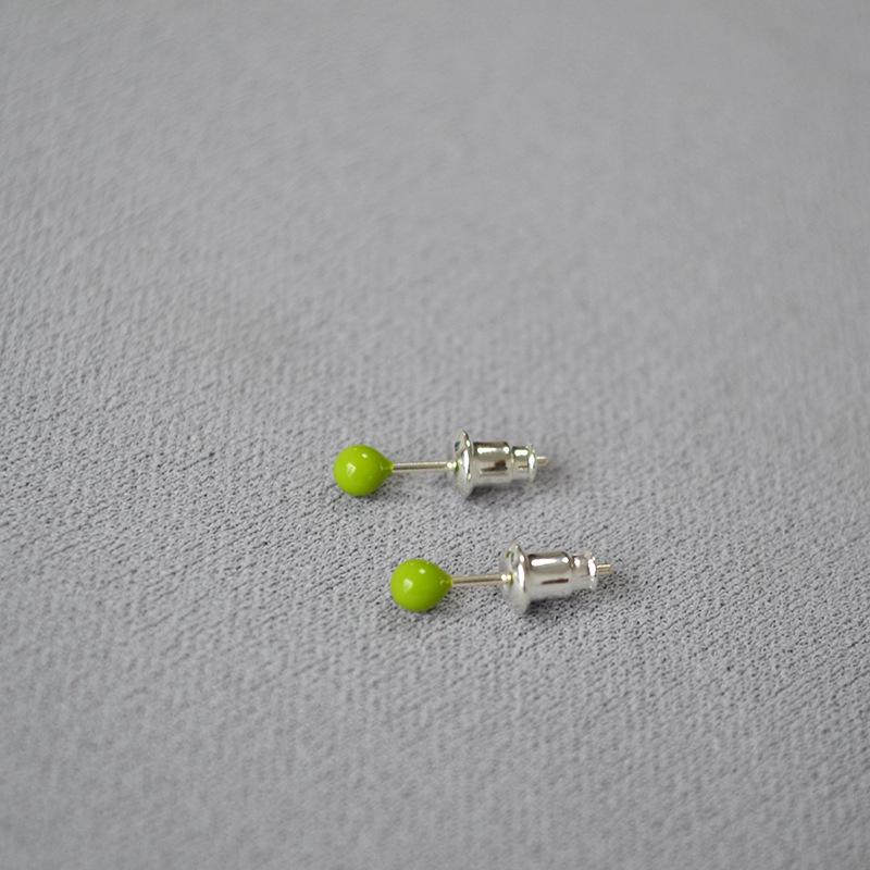 Bai Baihe Minimalist Enamel Matchstick Earrings In 925 Silver