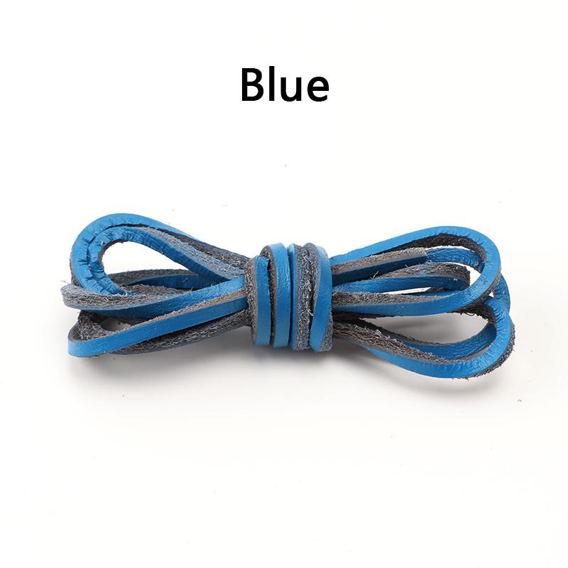 New High Quality Flat Shoelaces Solid Leather Shoe Laces Classic Multicolor Leisure Shoe Lace Outdoor Unisex Boots Shoelace