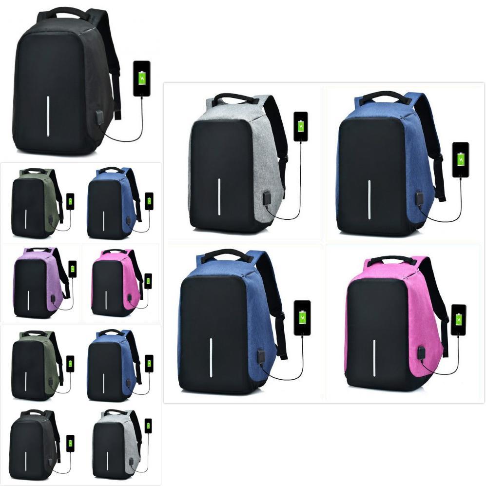 Antitheft Backpack Unisex Laptop Usb Port Charger Travel Oxford Bags School