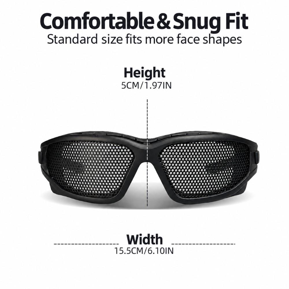Lightweight Wire Mesh Goggles Multifunctional Wind Goggles Breathable Safety Goggles Outdoor Game