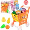 1 Set Kids Trolley Toy Rich Accessories Realistic Bright Color Parent-child Interactive Mini Shopping Cart Play House Toy for Gifts
